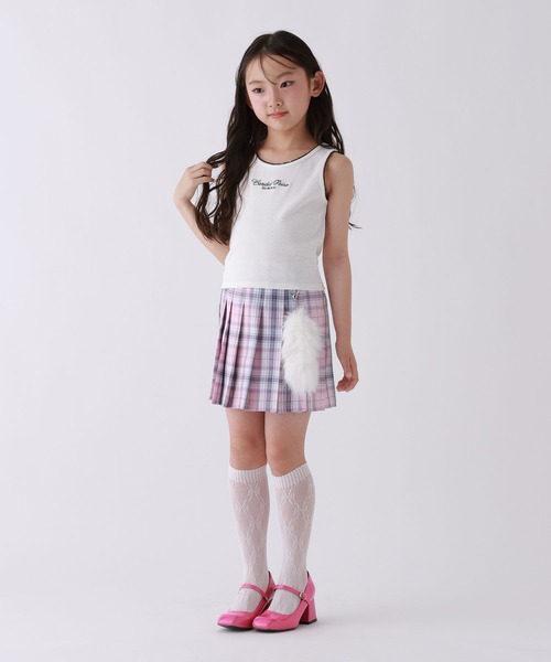 10C REPIPI(ジューシーレピピ)の「【10C REPIPI】エンジェルタンクトップ(タンクトップ・キッズ・ブラック/ピンク/オフホワイト・120cm/130cm/140cm)」の4枚目の写真