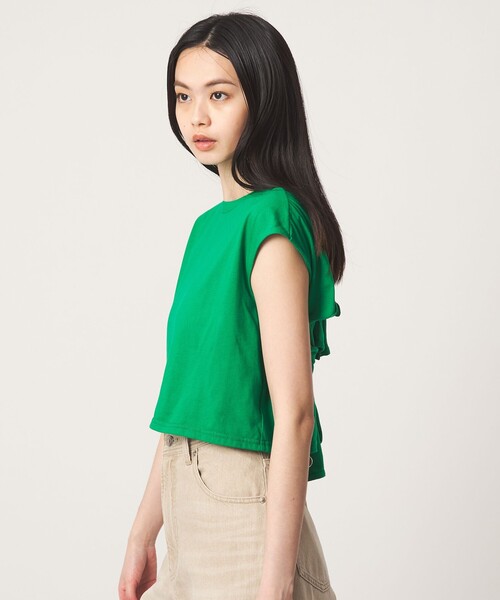 EMMEL REFINES(エメルリファインズ)の「<EMMEL REFINES>EM 2リボン ショート プルオーバー(Tシャツ/カットソー・レディース・ホワイト/ダークブラウン/ケリーグリーン・FREE)」の19枚目の写真