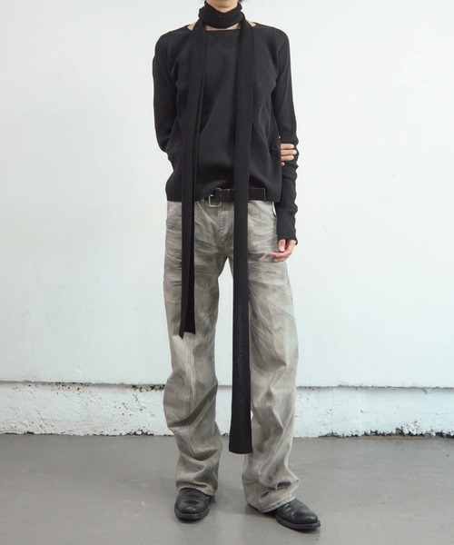 NVRFRGT（ネヴァーフォーゲット）の「【NVRFRGT】3D TWISTED JEANS 3.0（デニムパンツ・メンズ・グレー・3/2/1）」の2枚目の写真