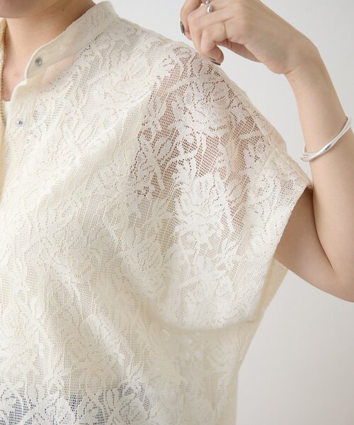 ear PAPILLONNER(イアパピヨネ)の「フロントボタンレースワンピース【SUM1 STYLE】(ワンピース・レディース・ホワイト/ブラック・FREE)」の3枚目の写真