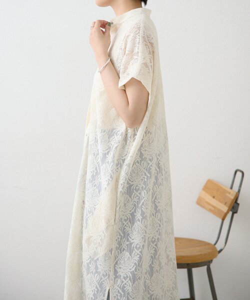 ear PAPILLONNER(イアパピヨネ)の「フロントボタンレースワンピース【SUM1 STYLE】(ワンピース・レディース・ホワイト/ブラック・FREE)」の11枚目の写真