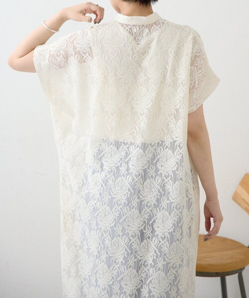 ear PAPILLONNER(イアパピヨネ)の「フロントボタンレースワンピース【SUM1 STYLE】(ワンピース・レディース・ホワイト/ブラック・FREE)」の12枚目の写真