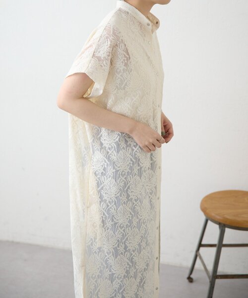ear PAPILLONNER(イアパピヨネ)の「フロントボタンレースワンピース【SUM1 STYLE】(ワンピース・レディース・ホワイト/ブラック・FREE)」の13枚目の写真