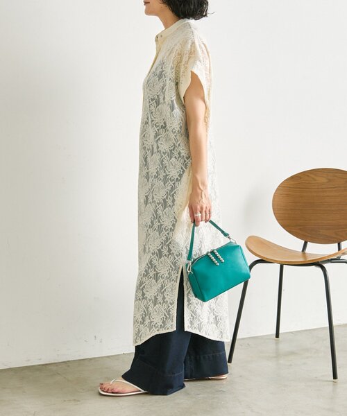 ear PAPILLONNER(イアパピヨネ)の「フロントボタンレースワンピース【SUM1 STYLE】(ワンピース・レディース・ホワイト/ブラック・FREE)」の18枚目の写真
