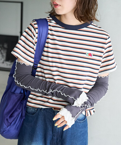 FREAK'S STORE(フリークスストア)の「限定展開 <接触冷感・UVカット>Somarti(ソマルティ) メロー アーム カバー(アームカバー・レディース・サックスブルー/チャコール/モカ・ONE SIZE)」の4枚目の写真