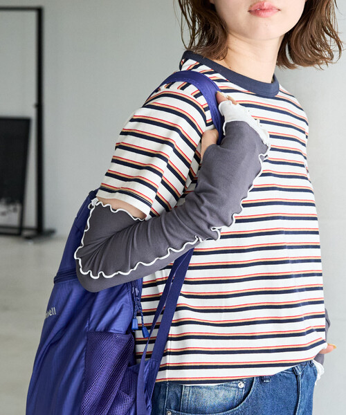 FREAK'S STORE(フリークスストア)の「限定展開 <接触冷感・UVカット>Somarti(ソマルティ) メロー アーム カバー(アームカバー・レディース・サックスブルー/チャコール/モカ・ONE SIZE)」の6枚目の写真