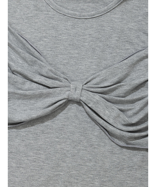 UGLY SHADOW(アグリーシャドウ)の「RIBBON T-SHIRT(GREY)(Tシャツ/カットソー・レディース・その他・FREE)」の5枚目の写真