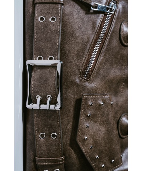 Knuth Marf(クヌースマーフ)の「rider shoulder bag(ショルダーバッグ・レディース・ブラウン/ブラック・ONE SIZE)」の22枚目の写真