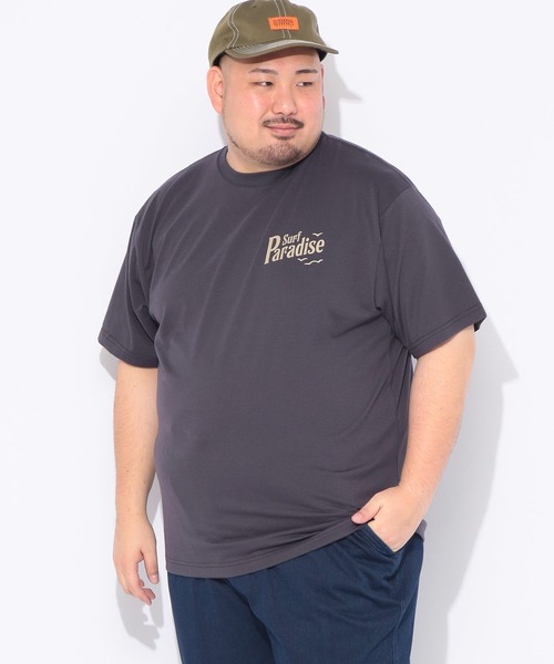 B&T CLUB(ビーティークラブ)の「Tシャツ 半袖 メンズ 大きいサイズ レトロサーフ バックプリント クルーネック カットソー B&T CLUB (ビーアンドティークラブ)(Tシャツ/カットソー・メンズ・ダークグレー/ベージュ・X1(3L~4L)/X2(4L~5L)/X3(6L~7L))」の5枚目の写真