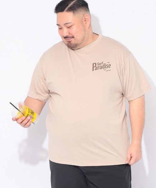 B&T CLUB(ビーティークラブ)の「Tシャツ 半袖 メンズ 大きいサイズ レトロサーフ バックプリント クルーネック カットソー B&T CLUB (ビーアンドティークラブ)(Tシャツ/カットソー・メンズ・ダークグレー/ベージュ・X1(3L~4L)/X2(4L~5L)/X3(6L~7L))」の9枚目の写真