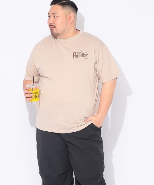B&T CLUB(ビーティークラブ)の「Tシャツ 半袖 メンズ 大きいサイズ レトロサーフ バックプリント クルーネック カットソー B&T CLUB (ビーアンドティークラブ)(Tシャツ/カットソー・メンズ・ダークグレー/ベージュ・X1(3L~4L)/X2(4L~5L)/X3(6L~7L))」の12枚目の写真