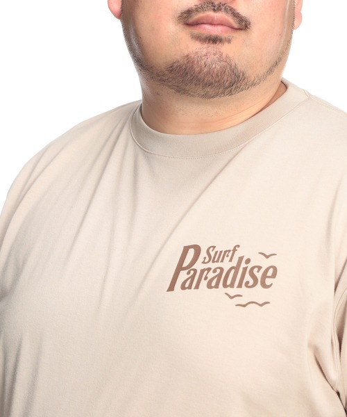 B&T CLUB(ビーティークラブ)の「Tシャツ 半袖 メンズ 大きいサイズ レトロサーフ バックプリント クルーネック カットソー B&T CLUB (ビーアンドティークラブ)(Tシャツ/カットソー・メンズ・ダークグレー/ベージュ・X1(3L~4L)/X2(4L~5L)/X3(6L~7L))」の18枚目の写真