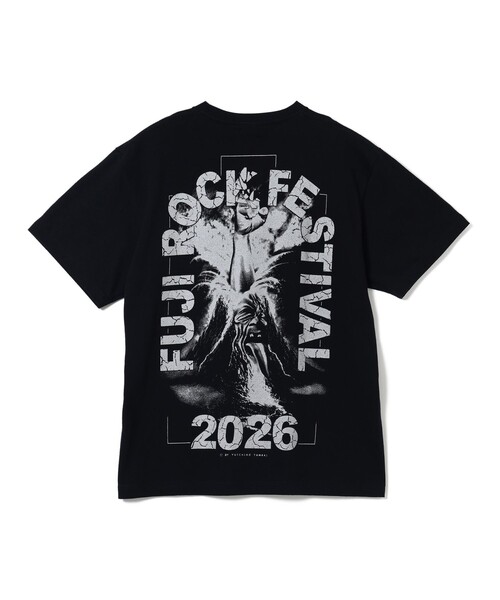 Ray BEAMS(レイビームス)の「〈WOMEN〉FUJI ROCK FESTIVAL'26 / YUICHIRO TAMAKI / FUJI ROCKIN' VOLCANO TEE(Tシャツ/カットソー・レディース・ブラック・SMALL)」の1枚目の写真