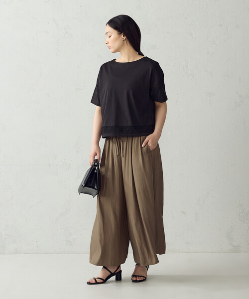 COMME CA ISM(コムサイズム)の「レース コンビTシャツ(Tシャツ/カットソー・レディース・ホワイト/ブラック・MEDIUM/LARGE)」の8枚目の写真