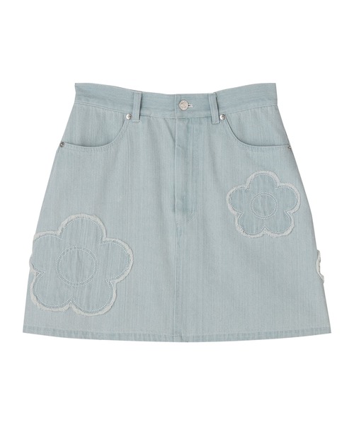 MARY QUANT(マリークワント)の「デイジーパッチデニムミニ スカート(デニムスカート・レディース・ブルー/ホワイト/ネイビー・M)」の15枚目の写真