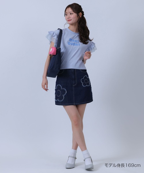 MARY QUANT(マリークワント)の「デイジーパッチデニムミニ スカート(デニムスカート・レディース・ブルー/ホワイト/ネイビー・M)」の17枚目の写真