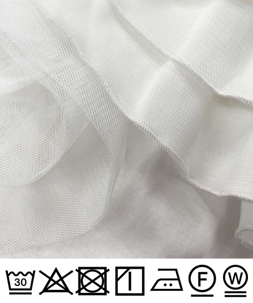 PICCIN PERLA(ピッチンペルラ)の「ローズティアードスリーブプルオーバー(Tシャツ/カットソー・レディース・オフホワイト/ブラック・M)」の10枚目の写真