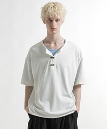 HARE | メタルボタンヘンリーネックカット(HARE)(Tシャツ/カットソー)