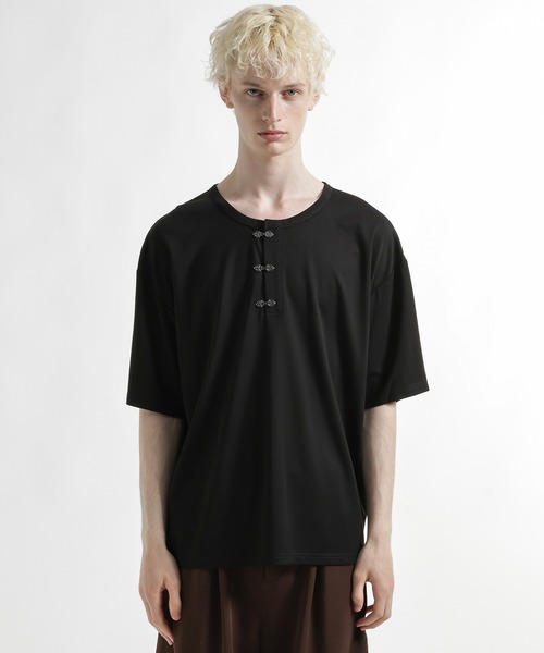 HARE（ハレ）の「メタルボタンヘンリーネックカット(HARE)（Tシャツ/カットソー・メンズ・ホワイト/ブルー/ブラック・FREE）」の17枚目の写真