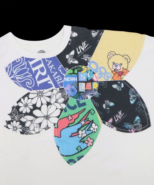 ScoLar（スカラー）の「162673：総柄大花コラージュ アシメプルオーバー（Tシャツ/カットソー・レディース・パープル/ブラック/オフホワイト・M）」の13枚目の写真