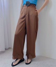 bohmal | サテンレースワイドパンツ(その他パンツ)