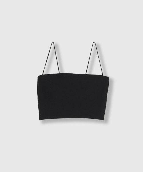 THINGS THAT MATTER(シングス ザット マター)の「BACK CROSS-STRAP BRA TOP / バック クロスストラップ ブラ トップ(キャミソール・レディース・ブラック/ブラウン/ホワイト・FREE)」の2枚目の写真