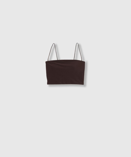 THINGS THAT MATTER(シングス ザット マター)の「BACK CROSS-STRAP BRA TOP / バック クロスストラップ ブラ トップ(キャミソール・レディース・ブラック/ブラウン/ホワイト・FREE)」の7枚目の写真