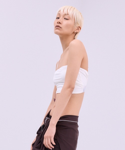 THINGS THAT MATTER(シングス ザット マター)の「BACK CROSS-STRAP BRA TOP / バック クロスストラップ ブラ トップ(キャミソール・レディース・ブラック/ブラウン/ホワイト・FREE)」の20枚目の写真