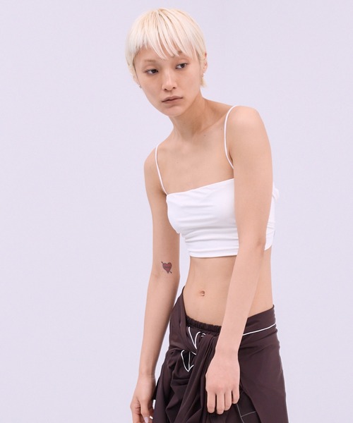 THINGS THAT MATTER(シングス ザット マター)の「BACK CROSS-STRAP BRA TOP / バック クロスストラップ ブラ トップ(キャミソール・レディース・ブラック/ブラウン/ホワイト・FREE)」の19枚目の写真