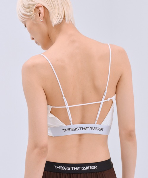 THINGS THAT MATTER(シングス ザット マター)の「BACK CROSS-STRAP BRA TOP / バック クロスストラップ ブラ トップ(キャミソール・レディース・ブラック/ブラウン/ホワイト・FREE)」の17枚目の写真