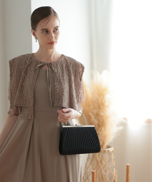 Cupid Heart(キューピッドハート)の「【Cupid Heart】結婚式用!メタルラメbag(クラッチバッグ・レディース・ブラック・MEDIUM)」の3枚目の写真