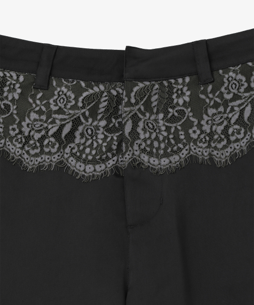 MILLO WOMEN（ミロウーマン）の「シルキー レース クロップトラウザー [ブラック]（その他パンツ・レディース・その他・MEDIUM/SMALL）」の6枚目の写真