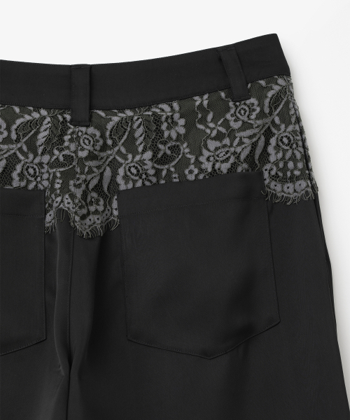 MILLO WOMEN（ミロウーマン）の「シルキー レース クロップトラウザー [ブラック]（その他パンツ・レディース・その他・MEDIUM/SMALL）」の8枚目の写真