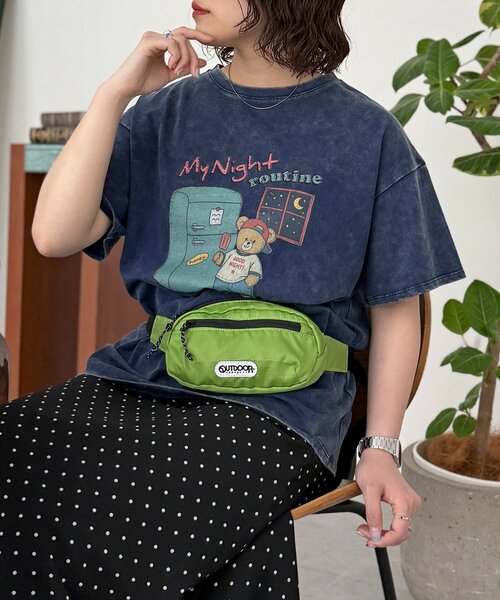 CPCM(シーピーシーエム)の「パウダー半袖T(Tシャツ/カットソー・レディース・ベージュ/イエロー/ピンク/ホワイト/グレー/ネイビー・FREE)」の5枚目の写真