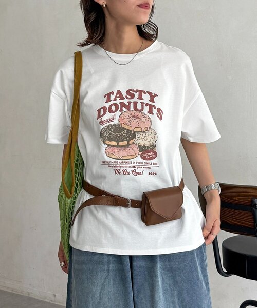 CPCM(シーピーシーエム)の「パウダー半袖T(Tシャツ/カットソー・レディース・ベージュ/イエロー/ピンク/ホワイト/グレー/ネイビー・FREE)」の22枚目の写真
