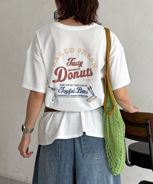 CPCM(シーピーシーエム)の「パウダー半袖T(Tシャツ/カットソー・レディース・ベージュ/イエロー/ピンク/ホワイト/グレー/ネイビー・FREE)」の20枚目の写真