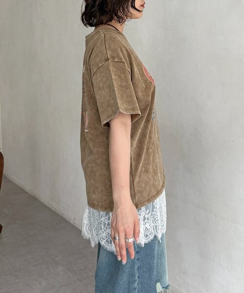 CPCM(シーピーシーエム)の「パウダー半袖T(Tシャツ/カットソー・レディース・ベージュ/イエロー/ピンク/ホワイト/グレー/ネイビー・FREE)」の10枚目の写真