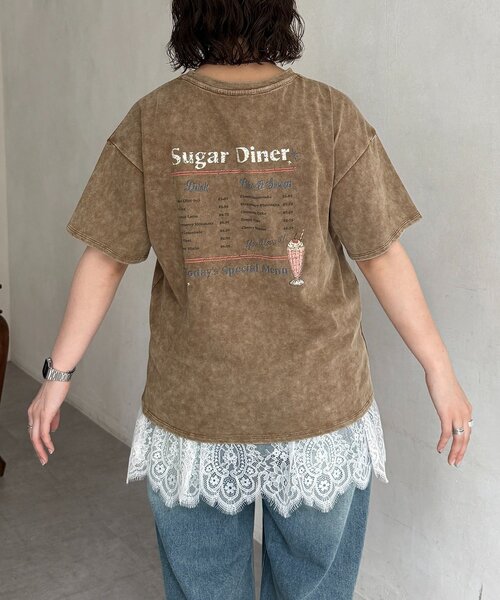 CPCM(シーピーシーエム)の「パウダー半袖T(Tシャツ/カットソー・レディース・ベージュ/イエロー/ピンク/ホワイト/グレー/ネイビー・FREE)」の9枚目の写真