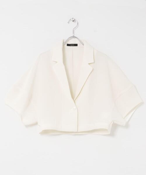URBAN RESEARCH ROSSO WOMEN(アーバンリサーチ ロッソ)の「ウォッシャブルドライメッシュジャケット(その他アウター・レディース・オフホワイト/ブラック・FREE)」の4枚目の写真
