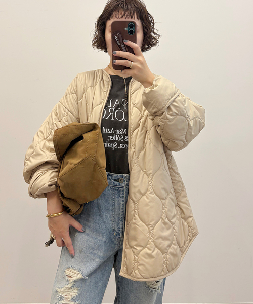 ショット　ジャケット　シルバー　キルティング　ブルゾン　USA製 ≪WEB限定 / 追加≫2WAYキルティングブルゾン（その他アウター
