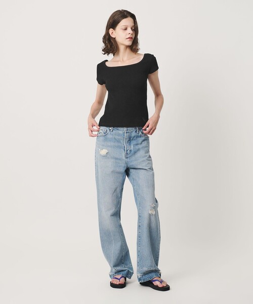 California General Store(California General Store)の「<CGS.>ワッフル スクエア ネック カットソー ウィメンズ(Tシャツ/カットソー・レディース・ホワイト/ブラック・FREE)」の8枚目の写真