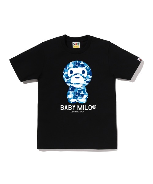 A BATHING APE(アベイシングエイプ)の「ABC CAMO BABY MILO TEE(Tシャツ/カットソー・レディース・ブラック×ブルー/ホワイト×グリーン/ブラック×ピンク/ブラック×グリーン/ホワイト×ピンク/ホワイト×ブルー・SMALL/MEDIUM/X-SMALL)」の4枚目の写真