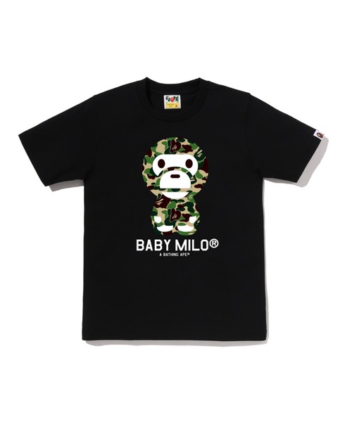 A BATHING APE(アベイシングエイプ)の「ABC CAMO BABY MILO TEE(Tシャツ/カットソー・レディース・ブラック×ブルー/ホワイト×グリーン/ブラック×ピンク/ブラック×グリーン/ホワイト×ピンク/ホワイト×ブルー・SMALL/MEDIUM/X-SMALL)」の5枚目の写真
