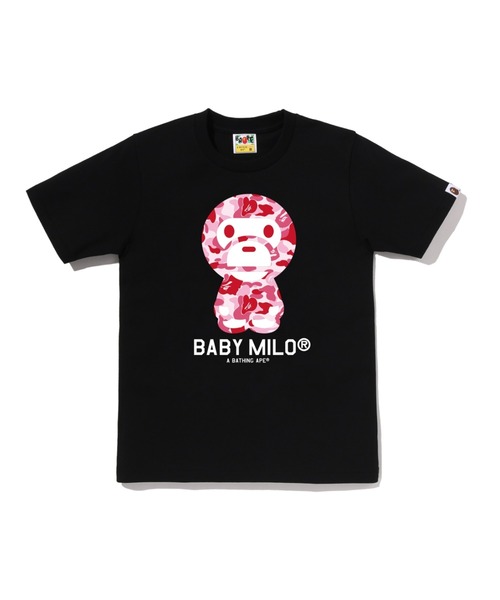 A BATHING APE(アベイシングエイプ)の「ABC CAMO BABY MILO TEE(Tシャツ/カットソー・レディース・ブラック×ブルー/ホワイト×グリーン/ブラック×ピンク/ブラック×グリーン/ホワイト×ピンク/ホワイト×ブルー・SMALL/MEDIUM/X-SMALL)」の6枚目の写真
