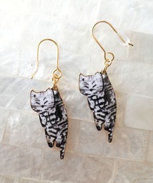 【 Port / ポート 】 ぶらさがりネコ ピアス / キャット_