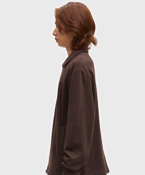 FRED PERRY（フレッドペリー）の「【先行予約受付中】Half-Zip Smock Sweatshirt／ハーフジップスモックスウェット（スウェット・メンズ・ブラウン・S/M/L）」の14枚目の写真