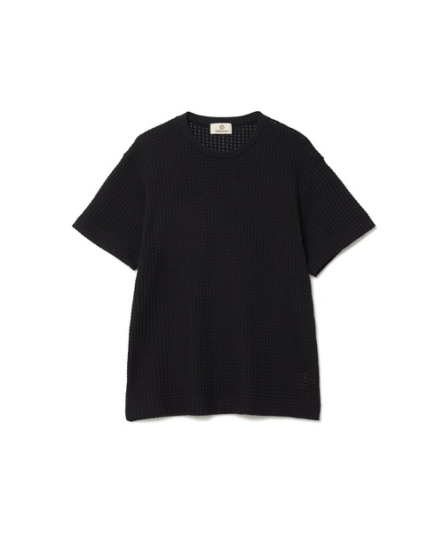 SEAGREEN(シーグリーン)の「SEAGREEN(シーグリーン) BIG WAFFLE T-SHIRT(Tシャツ/カットソー・メンズ・ブラウン/グリーン/ブルー/ブラック/クリーム・3/4/2)」の2枚目の写真
