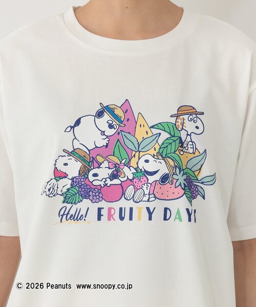 Afternoon Tea(アフタヌーンティー)の「プリントTシャツ/PEANUTS(Tシャツ/カットソー・レディース・オフホワイト・MEDIUM)」の5枚目の写真