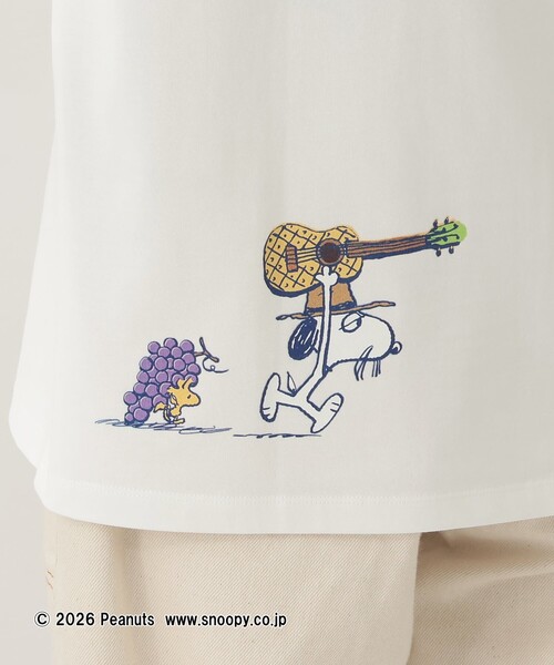 Afternoon Tea(アフタヌーンティー)の「プリントTシャツ/PEANUTS(Tシャツ/カットソー・レディース・オフホワイト・MEDIUM)」の6枚目の写真