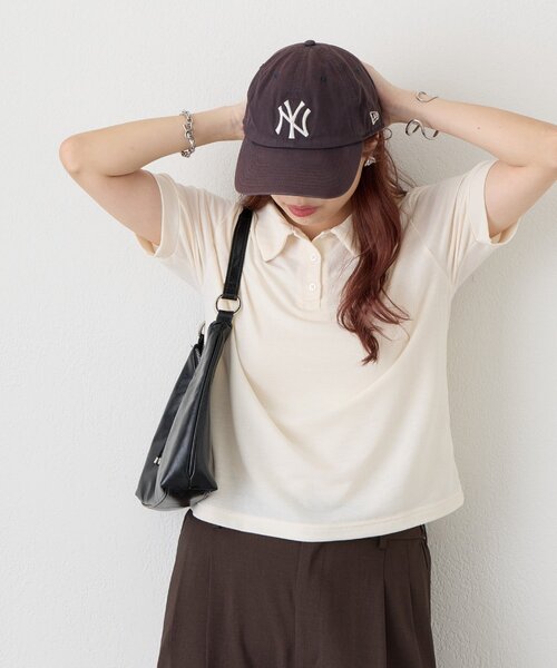 DISCOAT（ディスコート）の「【WEB限定】チュールレイヤードポロプルオーバー（Tシャツ/カットソー・レディース・ホワイト系その他/サックスブルー・MEDIUM）」の16枚目の写真
